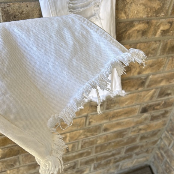 Free People White Jeans distressed style button fly size 27 - Picture 4 of 12